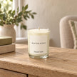 Small Winter Scent candle by Heaven Scent Incense Ltd, featuring a cozy winter-themed design with a lit candle in a glass holder.