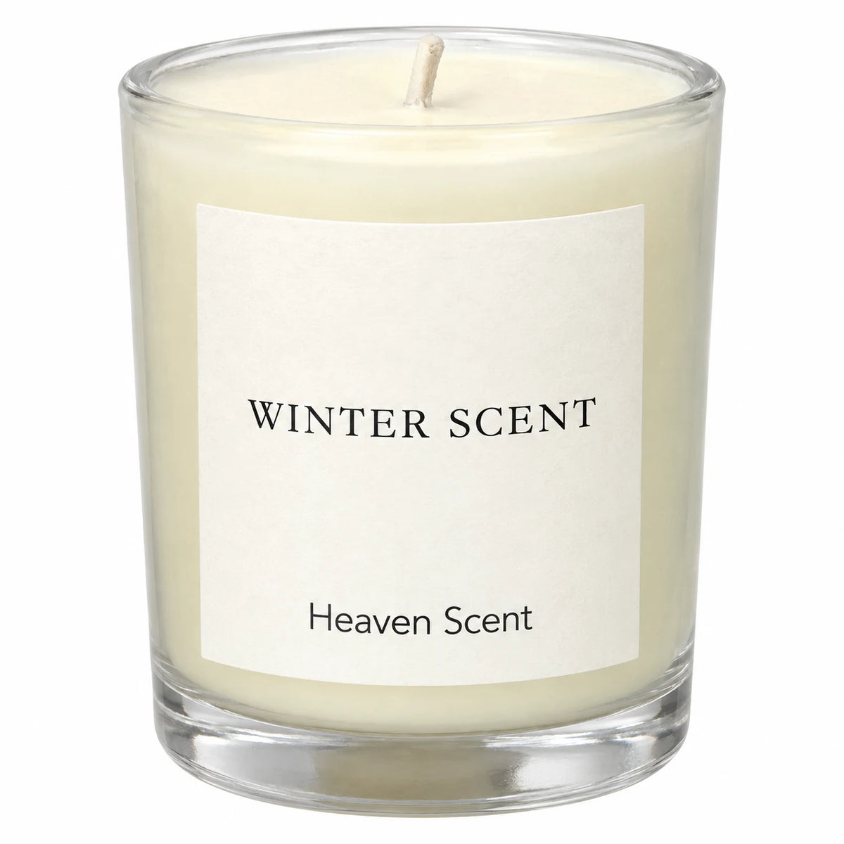 Small Winter Scent candle by Heaven Scent Incense Ltd with a cozy winter-themed label, perfect for creating a warm ambiance.