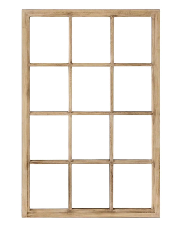 Wooden Courtney Paned Mirror - Lulu Loves Home