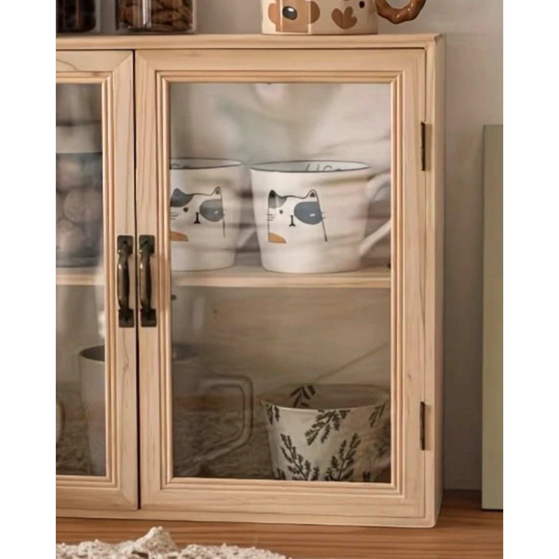 Starlight Express wooden cupboard display shelf unit for kitchen and dining, showcasing storage and organization space.
