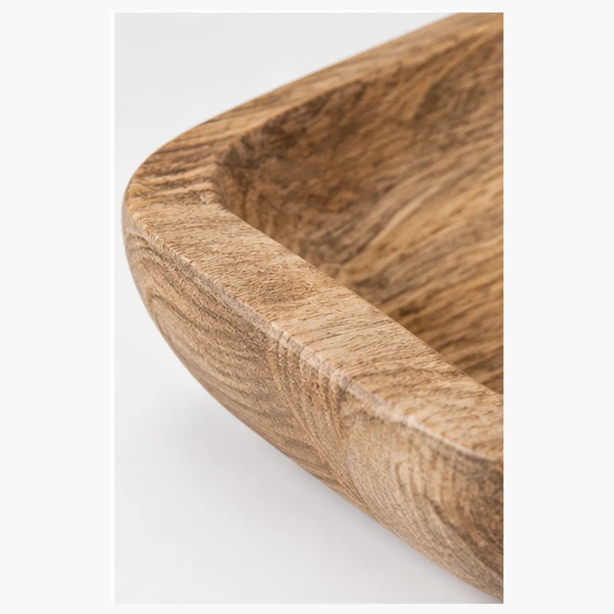 Starlight Express wooden dough bowl used as a rustic kitchen tray, showcasing natural wood grain and handcrafted design.