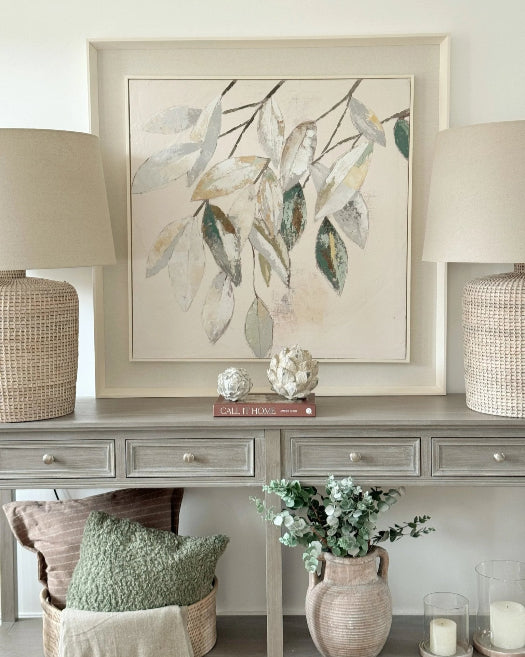 Wooden Framed Painting On Canvas - Green Leaves - Posters, Prints, & Visual ArtworkPosters, Prints, & Visual Artwork - Lulu Loves Home