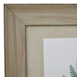 Wooden framed wall art print featuring vibrant green ferns, decorative botanical artwork by Hill Interiors.