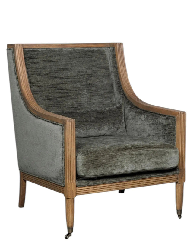 Wooden Olive Green Albury Armchair - Furniture And MirrorsFurniture And Mirrors - Lulu Loves Home