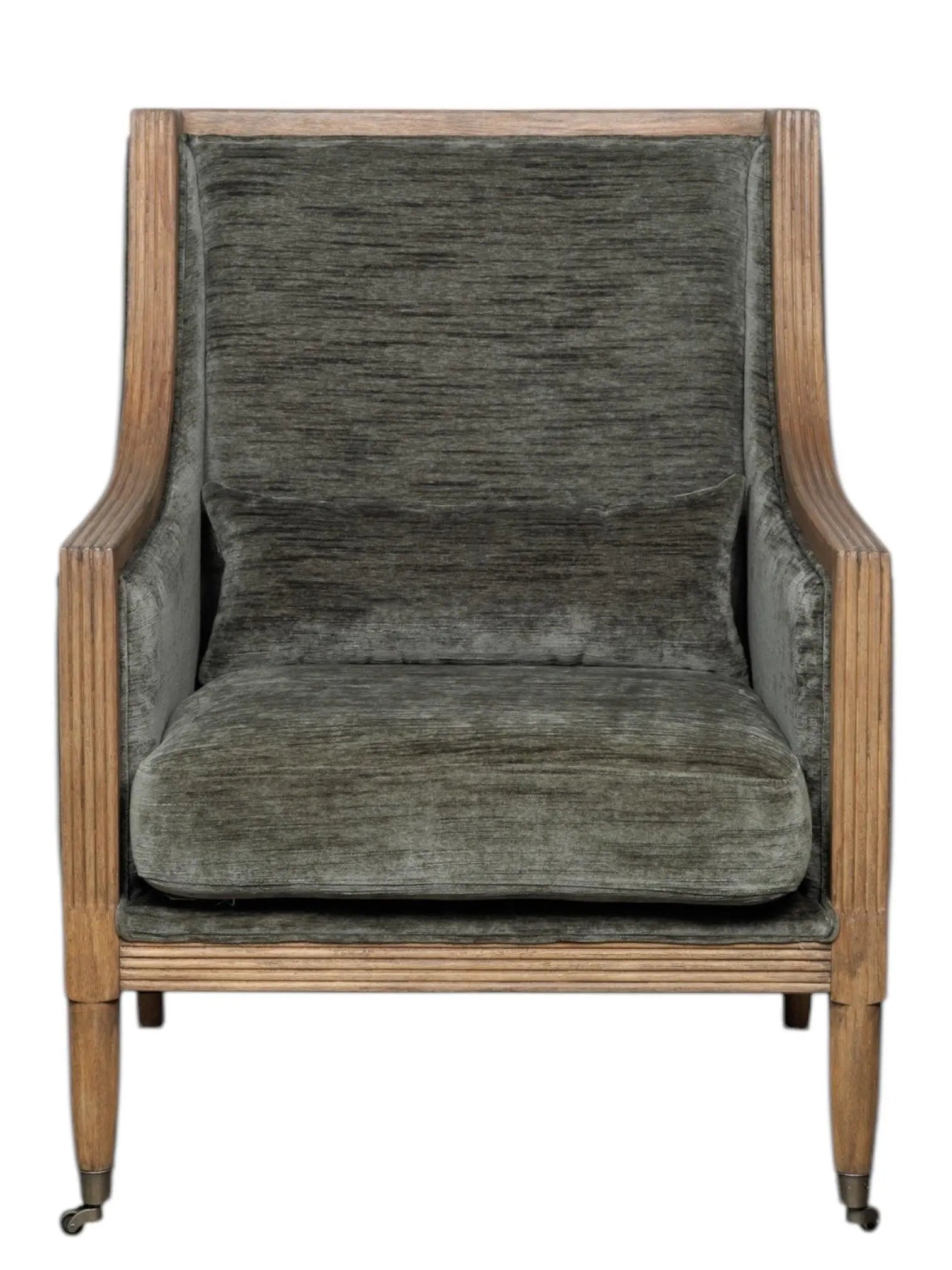 Wooden Olive Green Albury Armchair - Furniture And MirrorsFurniture And Mirrors - Lulu Loves Home