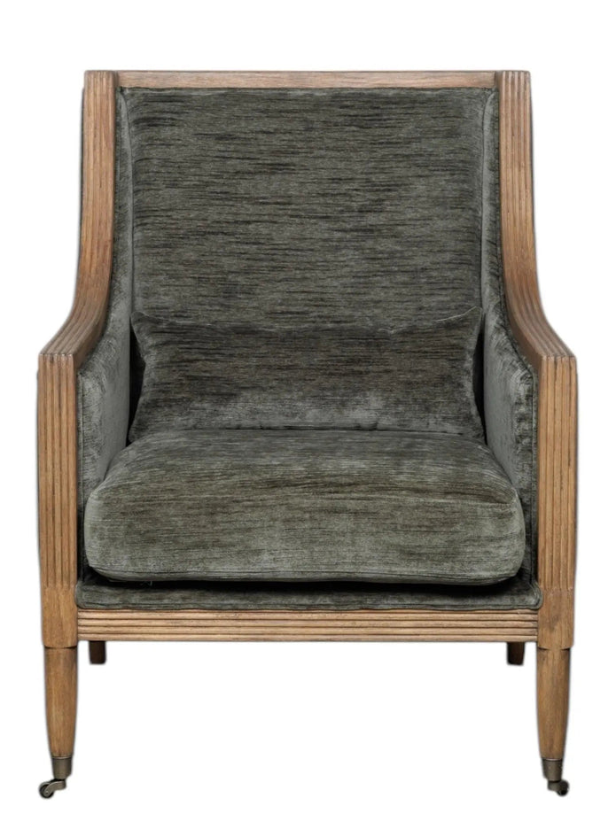 Wooden Olive Green Albury Armchair - Furniture And MirrorsFurniture And Mirrors - Lulu Loves Home