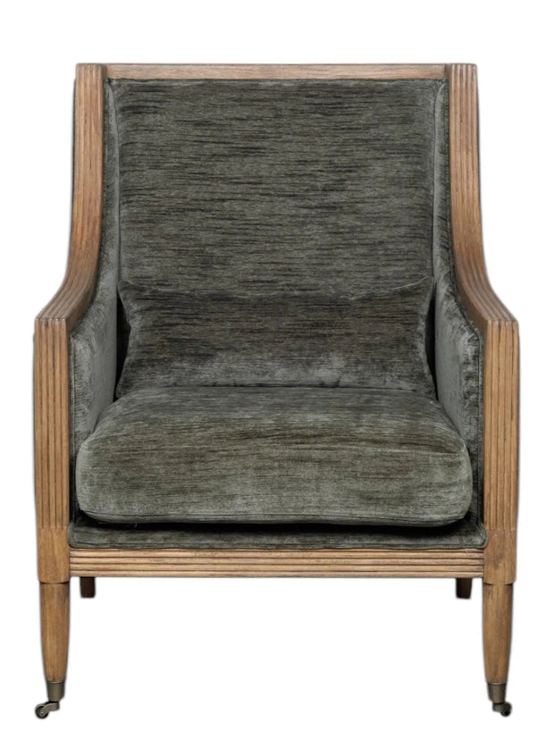 Wooden Olive Green Albury Armchair - Furniture And MirrorsFurniture And Mirrors - Lulu Loves Home