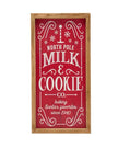 Wooden Red And White Christmas Sign - Milk And Cookies - Seasonal Decor - ChristmasSeasonal Decor - Christmas - Lulu Loves Home