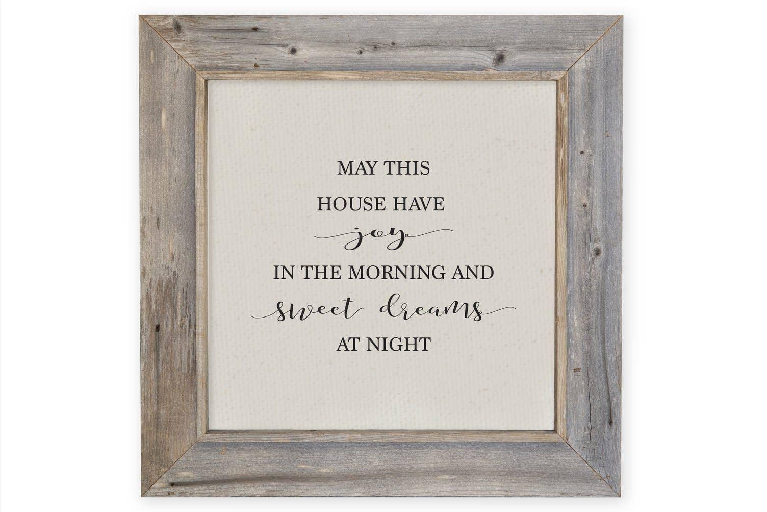Wooden Rustic Extra Large Framed Sign - May this House Have Sweet Dreams - PRE ORDER SIX WEEK DELIVERY - Posters, Prints, & Visual ArtworkPosters, Prints, & Visual Artwork - Lulu Loves Home