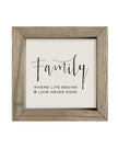 Wooden Rustic Small Framed Sign - Family Where Life - Posters, Prints, & Visual ArtworkPosters, Prints, & Visual Artwork - Lulu Loves Home