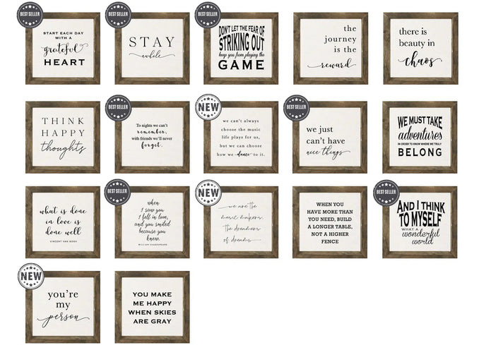 Wooden Rustic Small Framed Sign - Stay Awhile - Posters, Prints, & Visual ArtworkPosters, Prints, & Visual Artwork - Lulu Loves Home