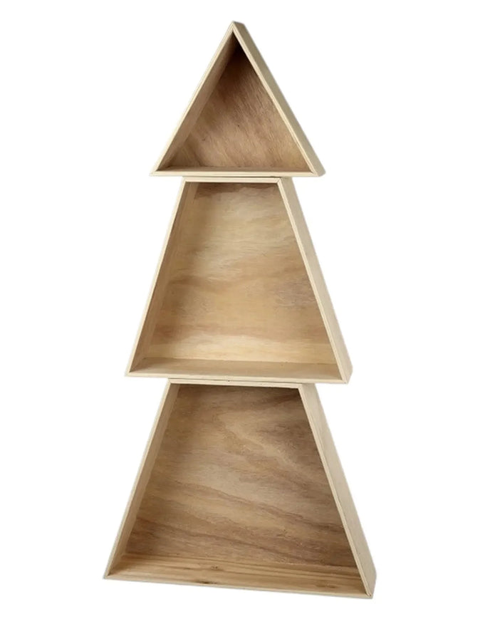 Wooden Tree Shape Display Shelves - Seasonal Decor - ChristmasSeasonal Decor - Christmas - Lulu Loves Home