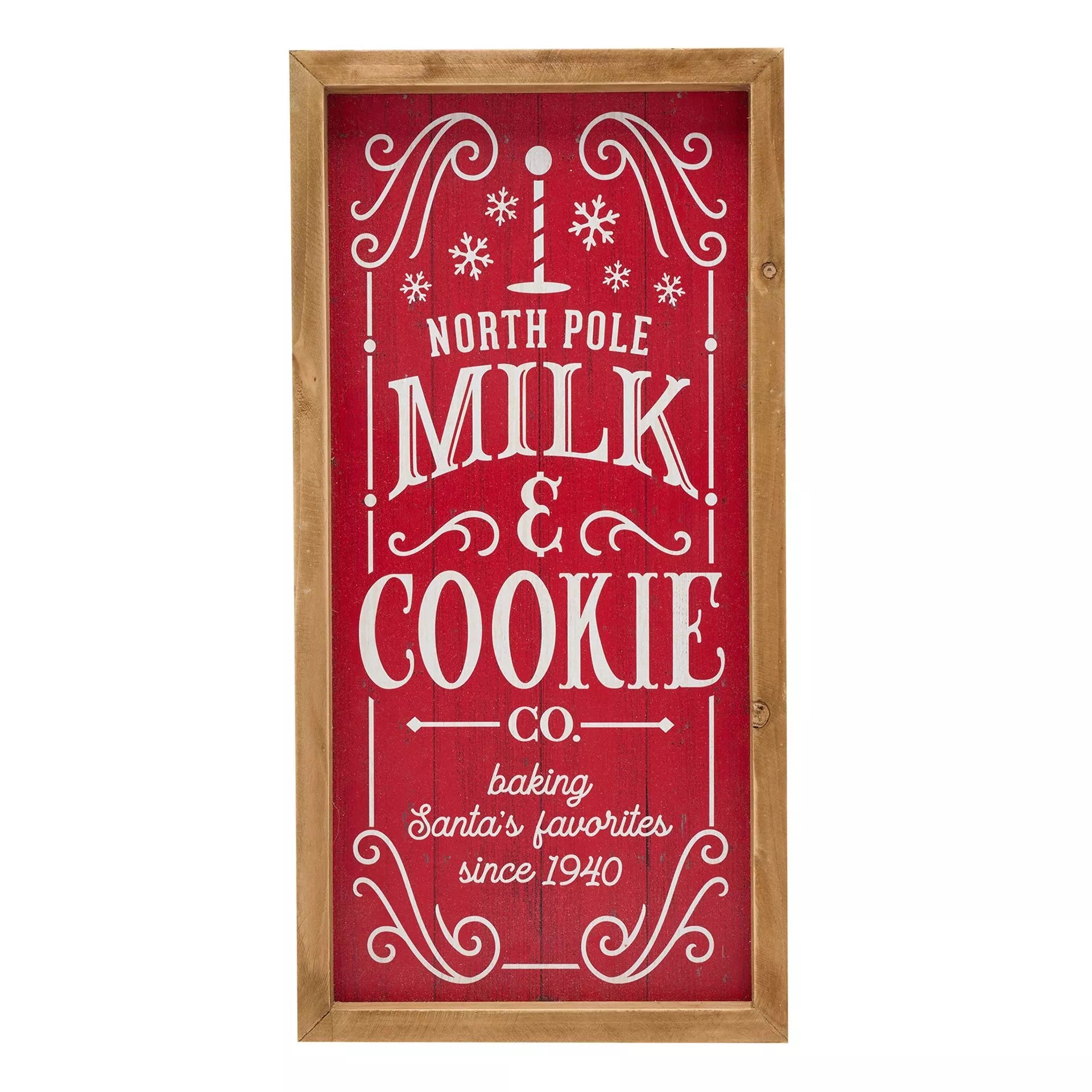North Pole Milk & Cookie Wall Plaque