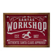 Red Wall Plaque Santa’s Workshop Widdop & Co