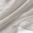 Yard greige sheer voile curtain panel close-up of softly draped fabric layers