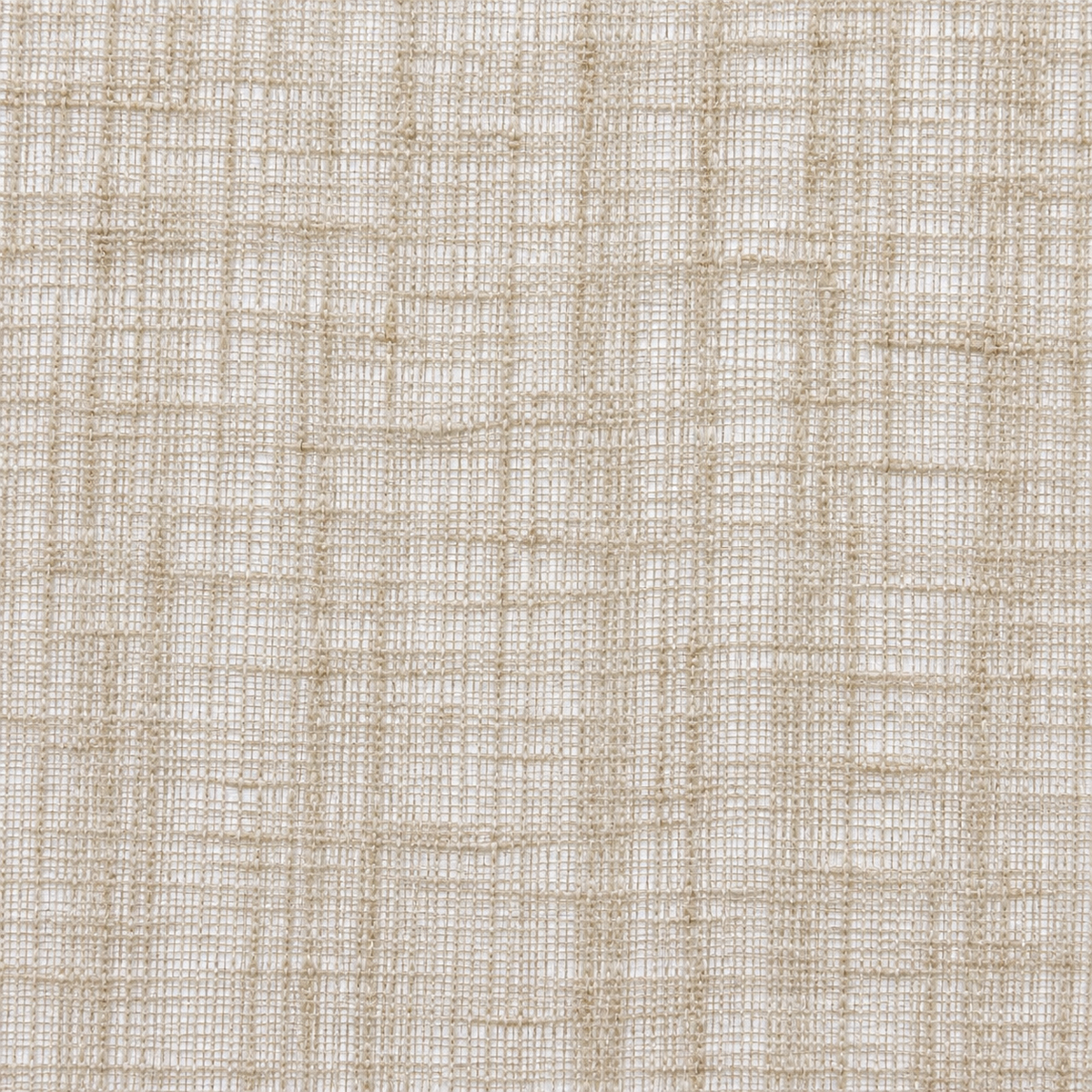 Yard natural beige sheer voile curtain panel macro detail of the woven fabric