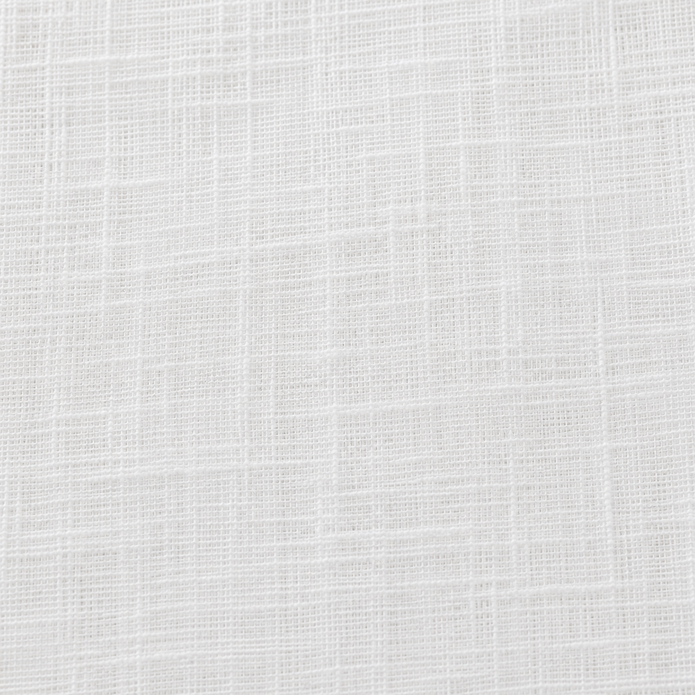 Yard white sheer voile curtain panel macro detail of the woven fabric