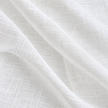 Yard white sheer voile curtain panel close-up of softly draped fabric layers