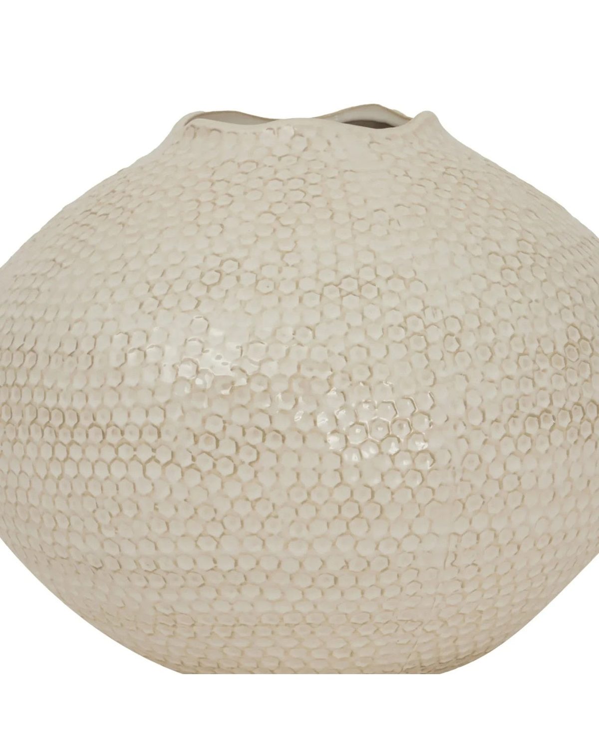 Zaffera Ivory Caldron Textured Vase - VasesVases - Lulu Loves Home