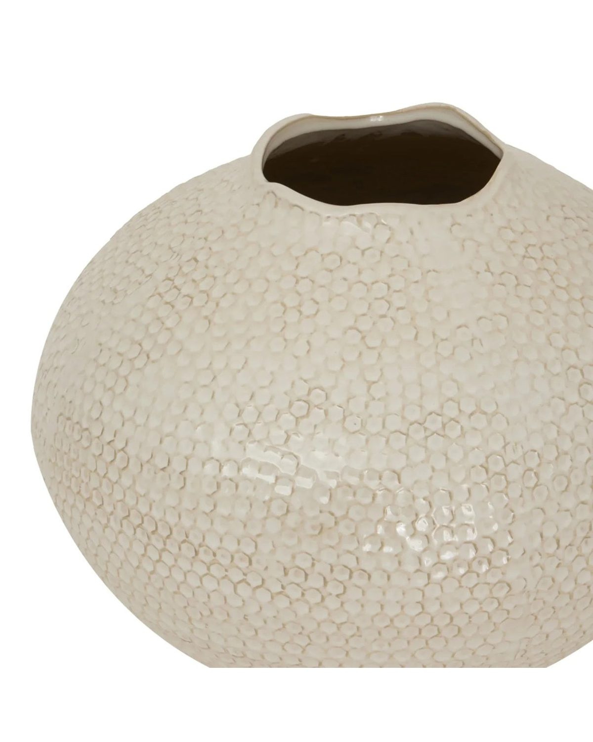 Zaffera Ivory Caldron Textured Vase - VasesVases - Lulu Loves Home