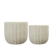 Ziatra Ribbed White Planter Pot - Home DecorHome Decor - Lulu Loves Home