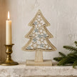 Small Wooden Star Tree Decor, close-up product detail