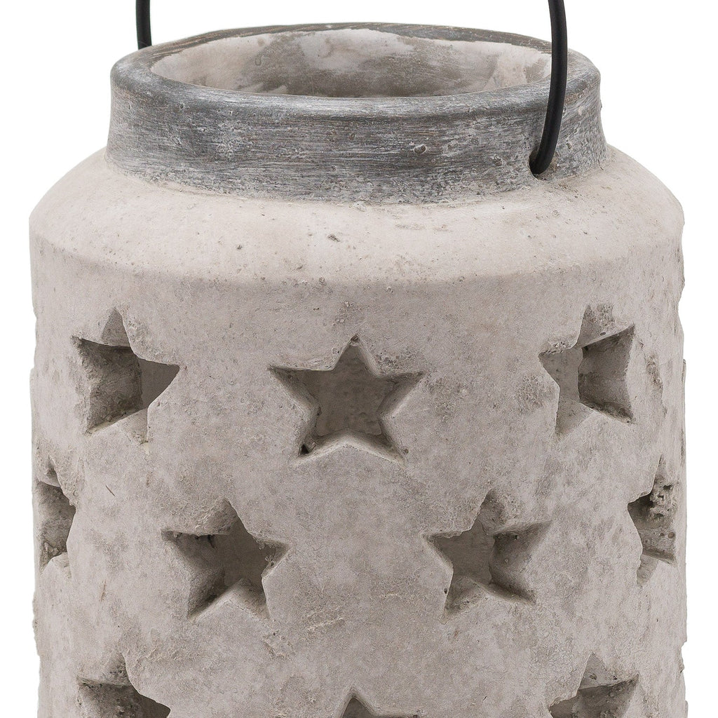 Bloomville Concrete Star Stone Pillar Candle Holder - Lulu Loves Home - Candle Holders - Pillar