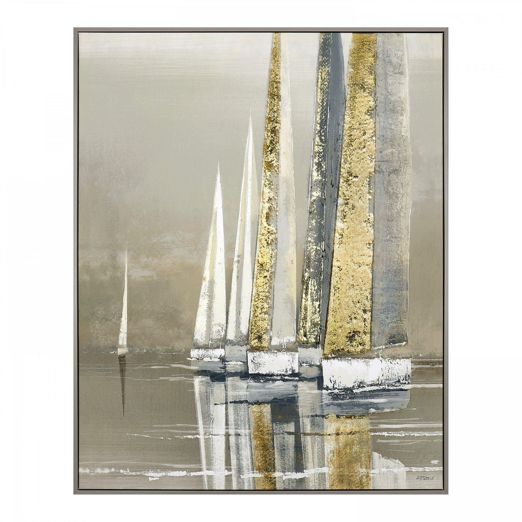 Canvas Framed Print - Golden Sails - Lulu Loves Home - Posters, Prints, & Visual Artwork