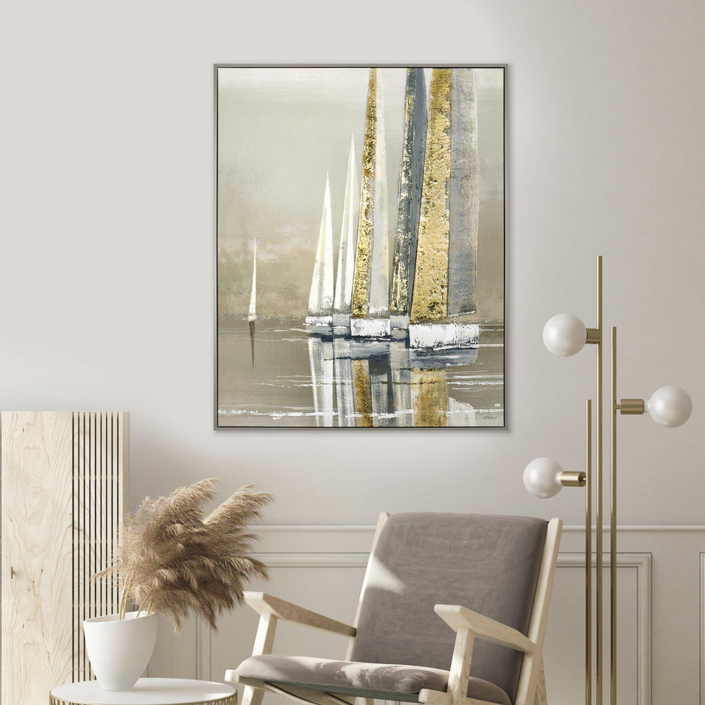 Canvas Framed Print - Golden Sails - Lulu Loves Home - Posters, Prints, & Visual Artwork
