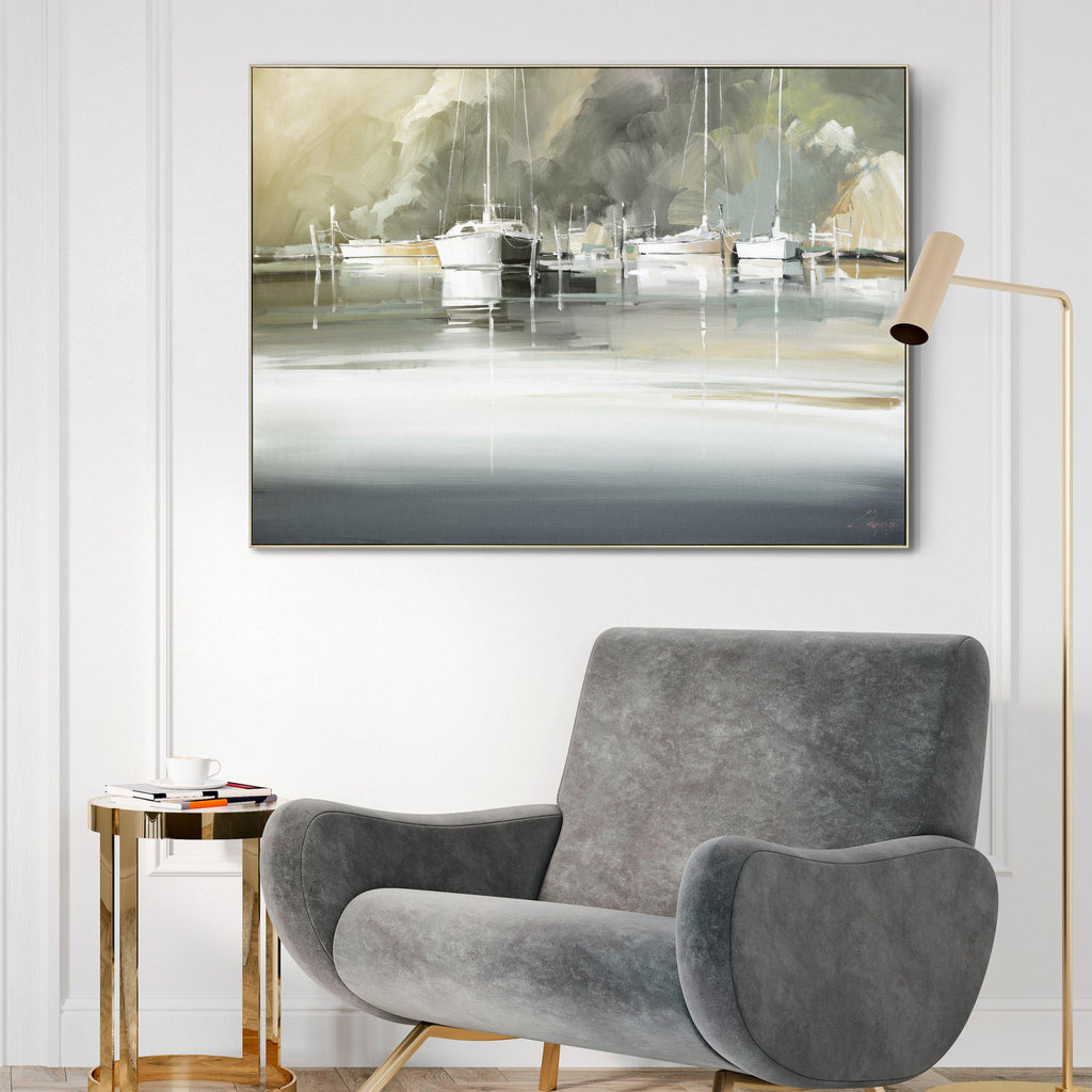 Canvas Framed Print - Marina Morning - Lulu Loves Home - Posters, Prints, & Visual Artwork