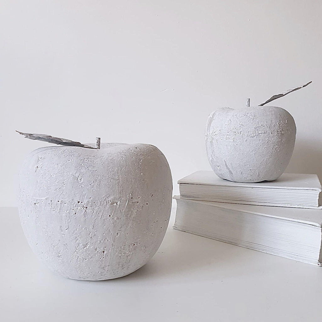 Concrete Stoneware Apple - Lulu Loves Home - Home Decor