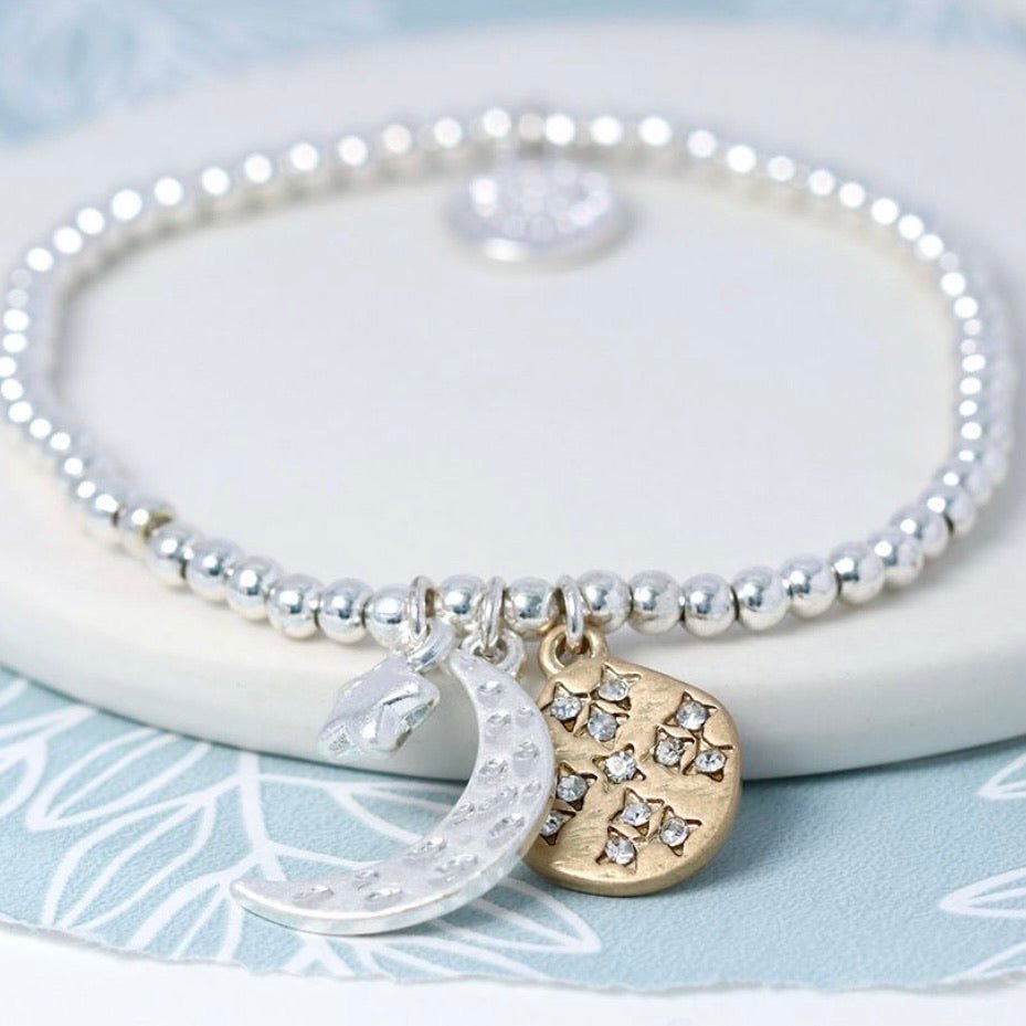 Crescent Moon, Star And Disc Bracelet - Lulu Loves Home - Jewellery