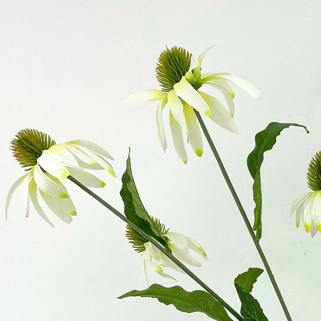Faux Flowers, White Rudbeckia Stem - Lulu Loves Home - Faux Plants & Flowers