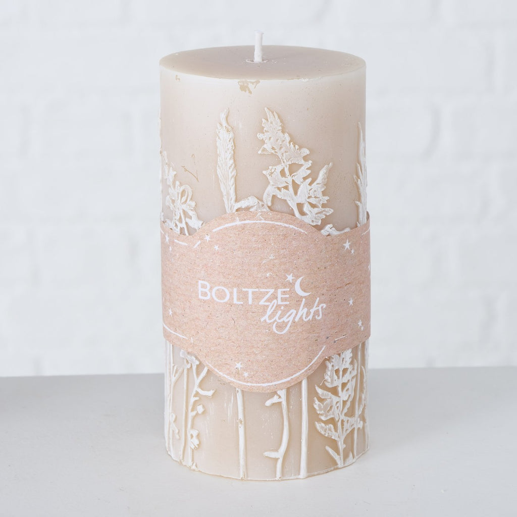Floral Pillar Candle - Lulu Loves Home - Candles - Pillar