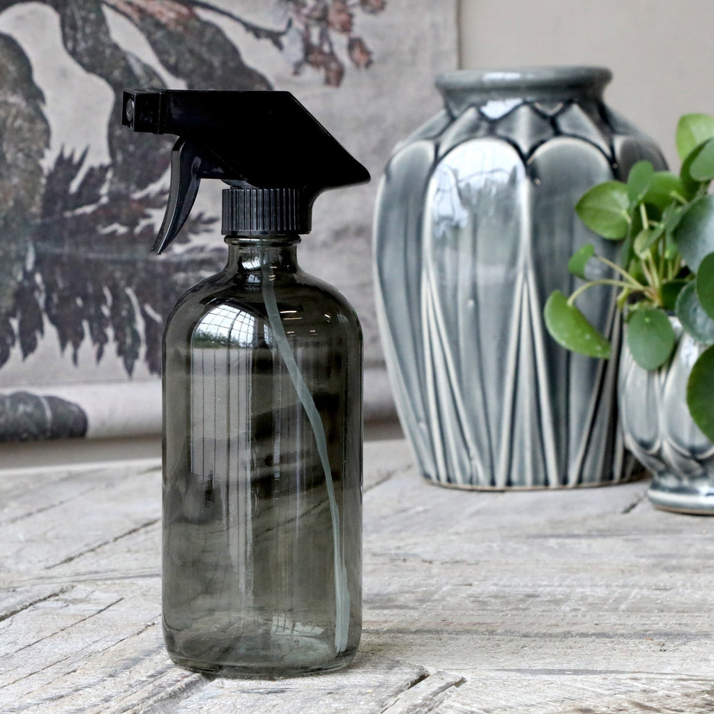 Grey Glass Refillable Trigger Spray Bottle - Lulu Loves Home - Kitchen & Dining