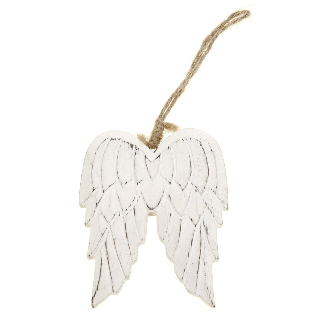 Hanging Carved Wooden Angel Wings - Lulu Loves Home - Home Decor