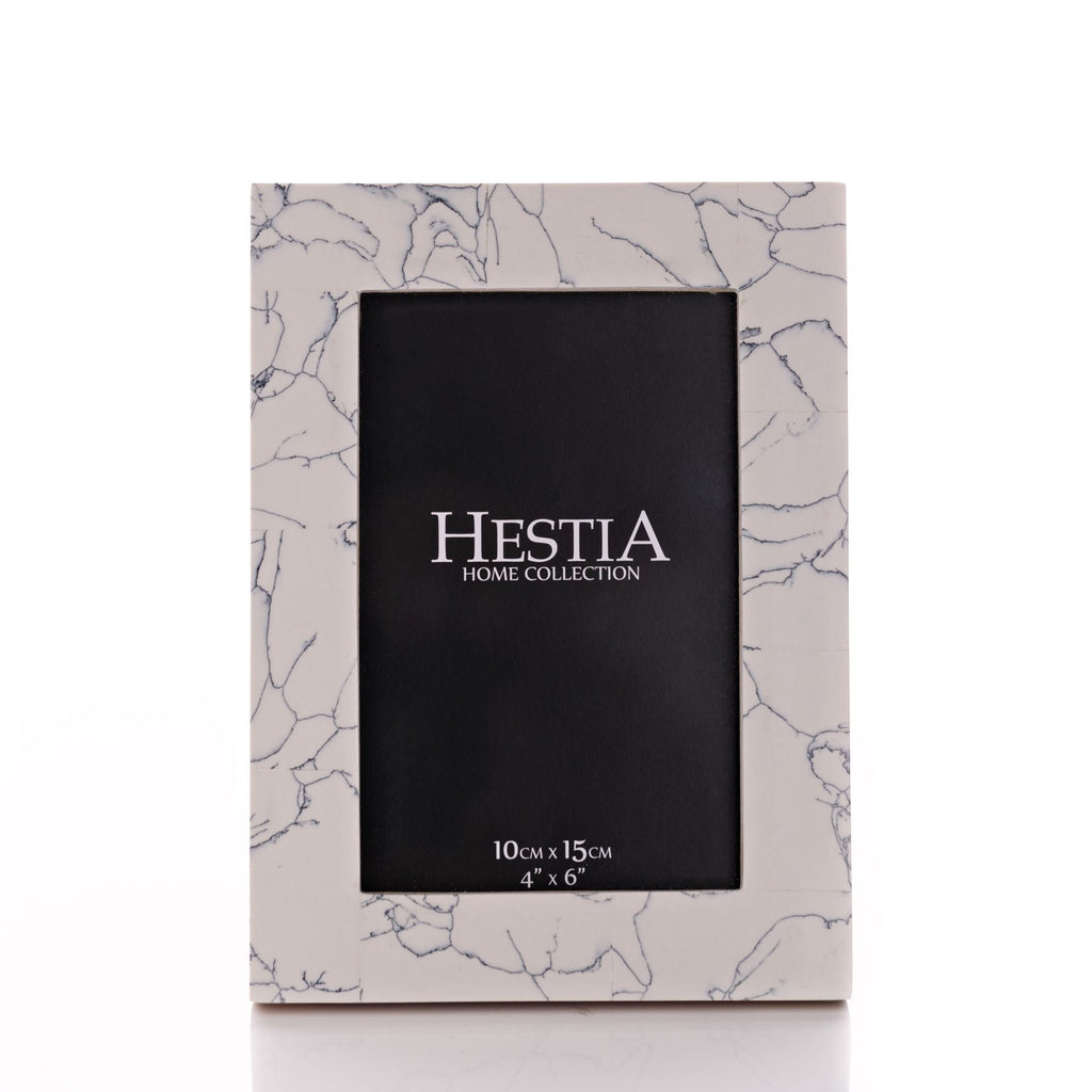 Hestia Black & White Stone Finish Photo Frame - Lulu Loves Home - Photo Frames