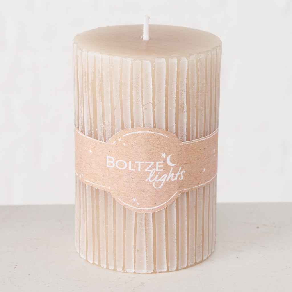 Lamea Lined Pillar Candle - Lulu Loves Home - Candles - Pillar