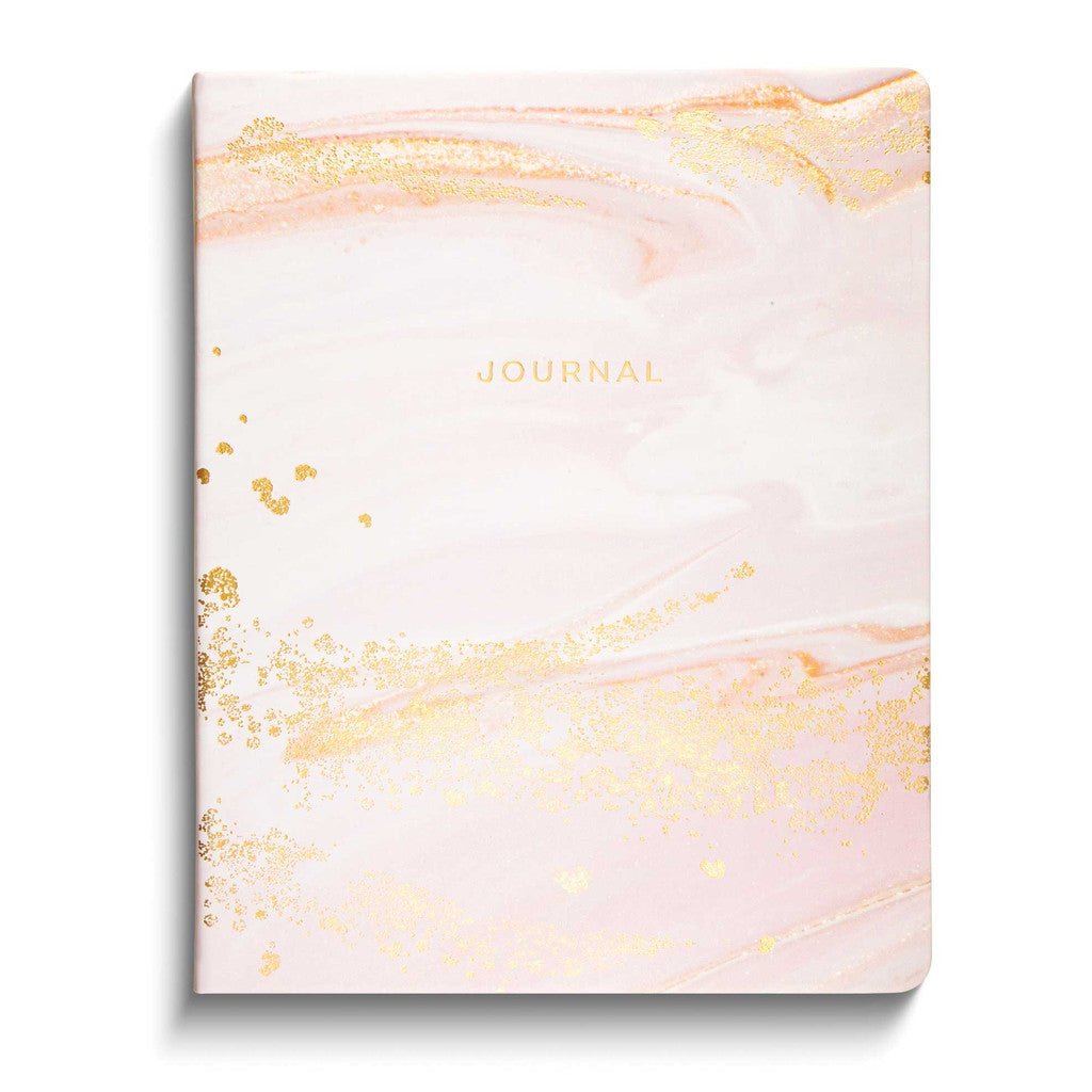Large Pink Marble Desk Notebook Journal - Lulu Loves Home - Gifts
