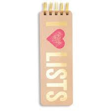 Lists Spiral Memo Pad - Lulu Loves Home - Gifts