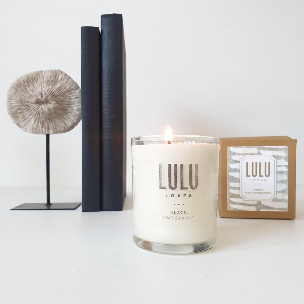 Lulu Loves - Black Pomegranate Medium Candle - Lulu Loves Home - Candles - Lulu Loves
