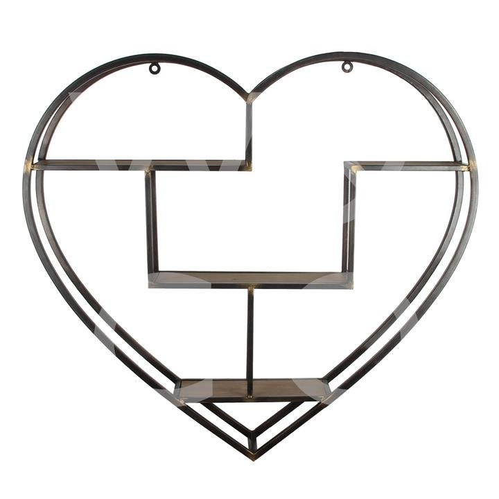Metal Heart Shaped Industrial Shelf Unit - Lulu Loves Home - Furniture And Mirrors