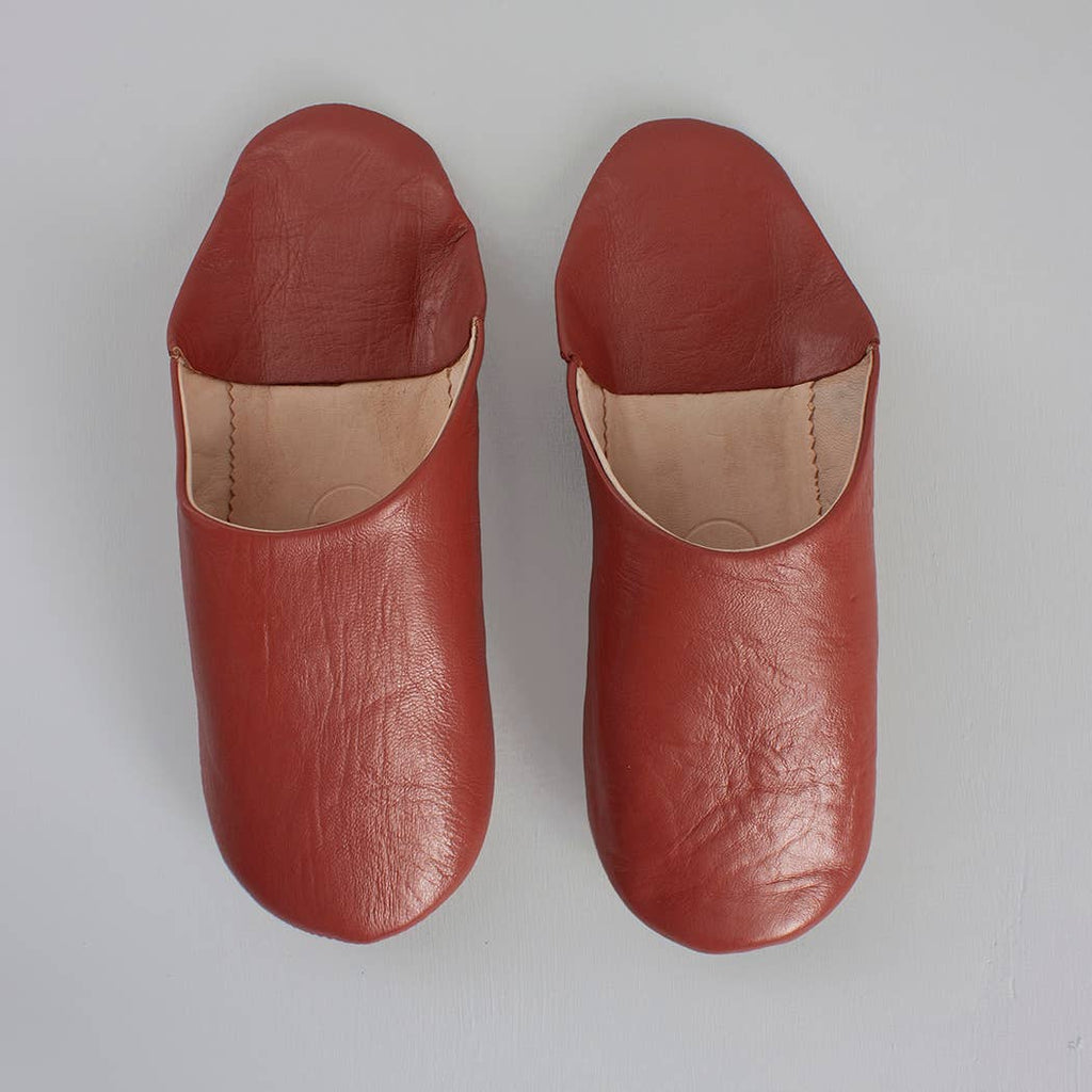 Moroccan Babouche Basic Slippers, Terracotta - Lulu Loves Home - Gifts