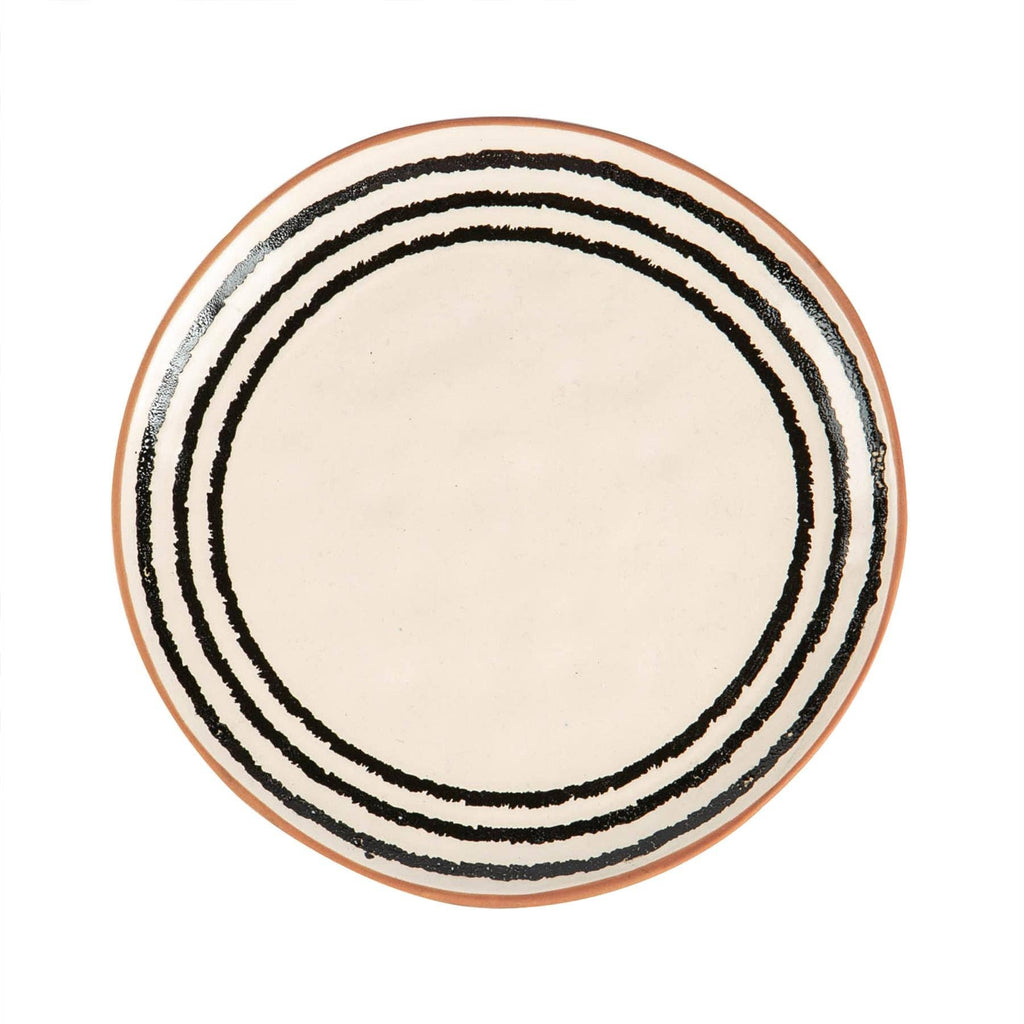 Nicola Spring Ceramic Stripe Rim Side Plate - 20.5cm - Lulu Loves Home - Kitchen & Dining
