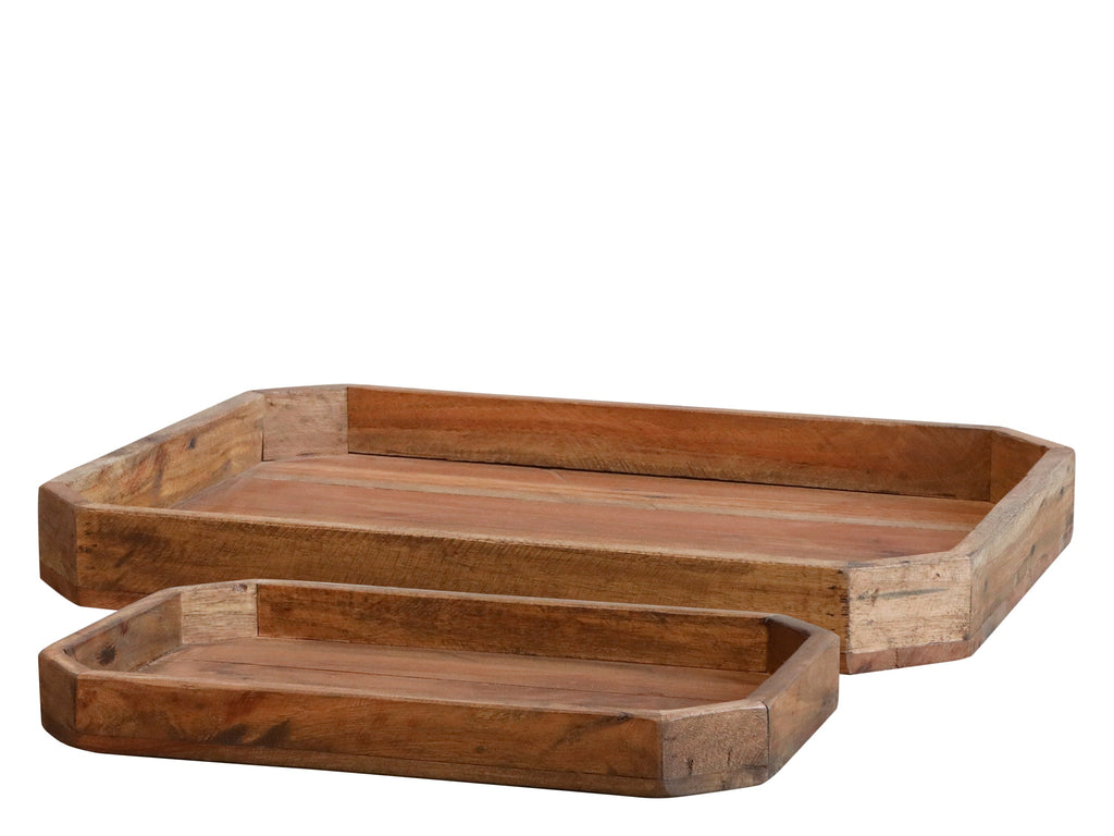 Patna Natural Reclaimed Indian Wooden Trays - Lulu Loves Home - Trays