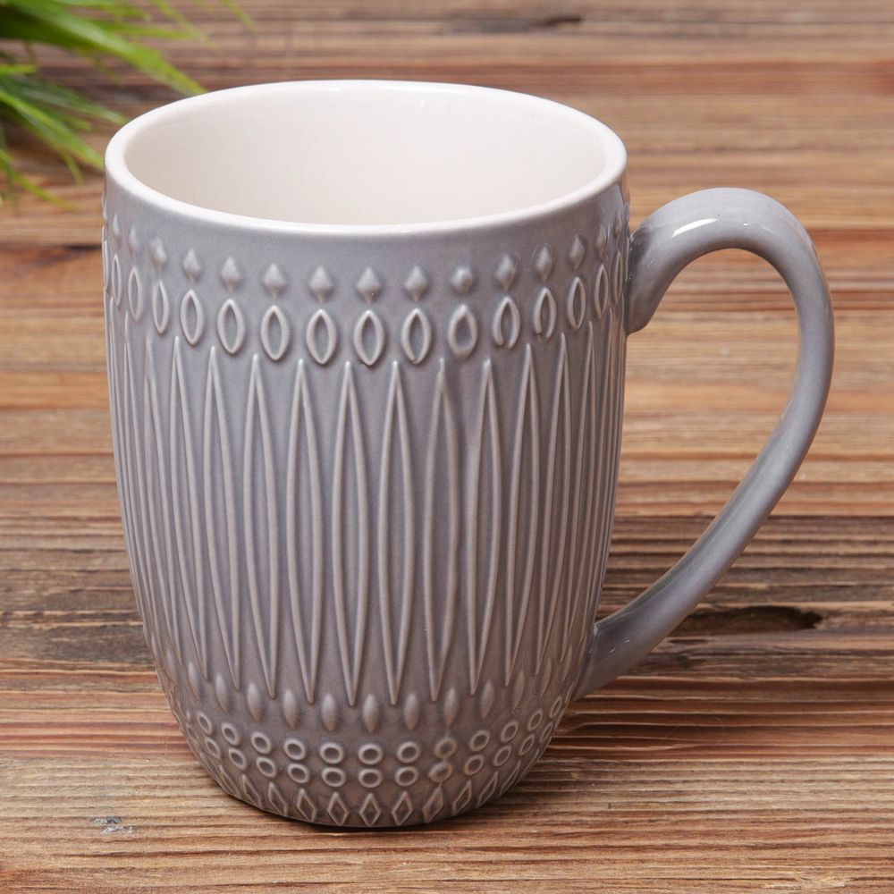 Patterned Nordic Monochrome Coffee Mugs - Set of Four - Lulu Loves Home - Kitchen & Dining