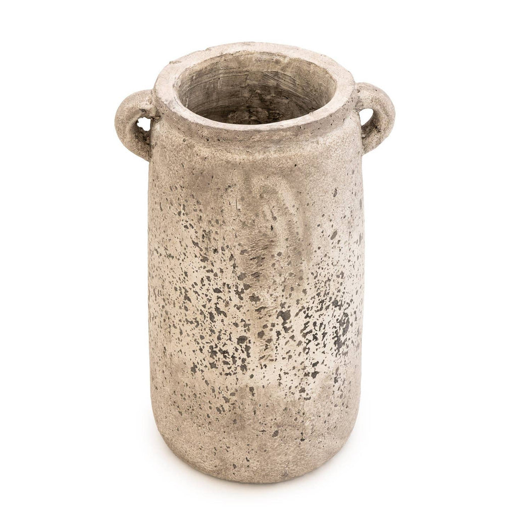 Rustic Stone Grey Tall Urn Vase - Lulu Loves Home - Vases