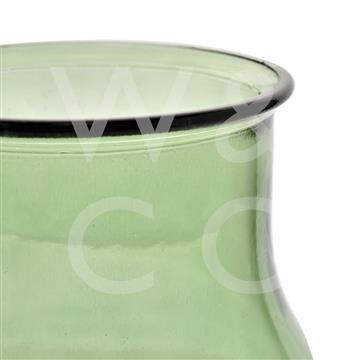 Sage Green Recycled Glass Vase - Lulu Loves Home - Vases
