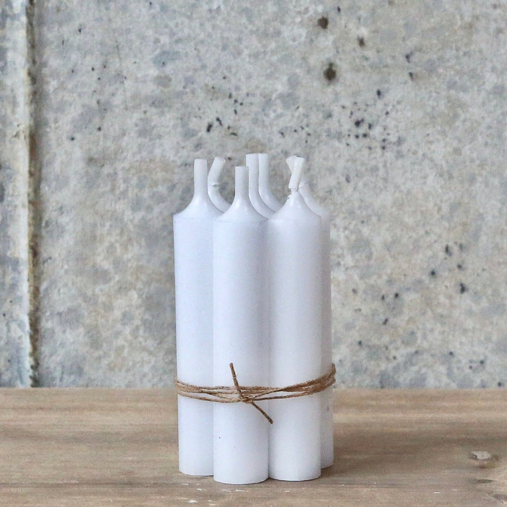 Short Nordic Wax Dinner Candles - Pure White - Lulu Loves Home - Candles - Dinner