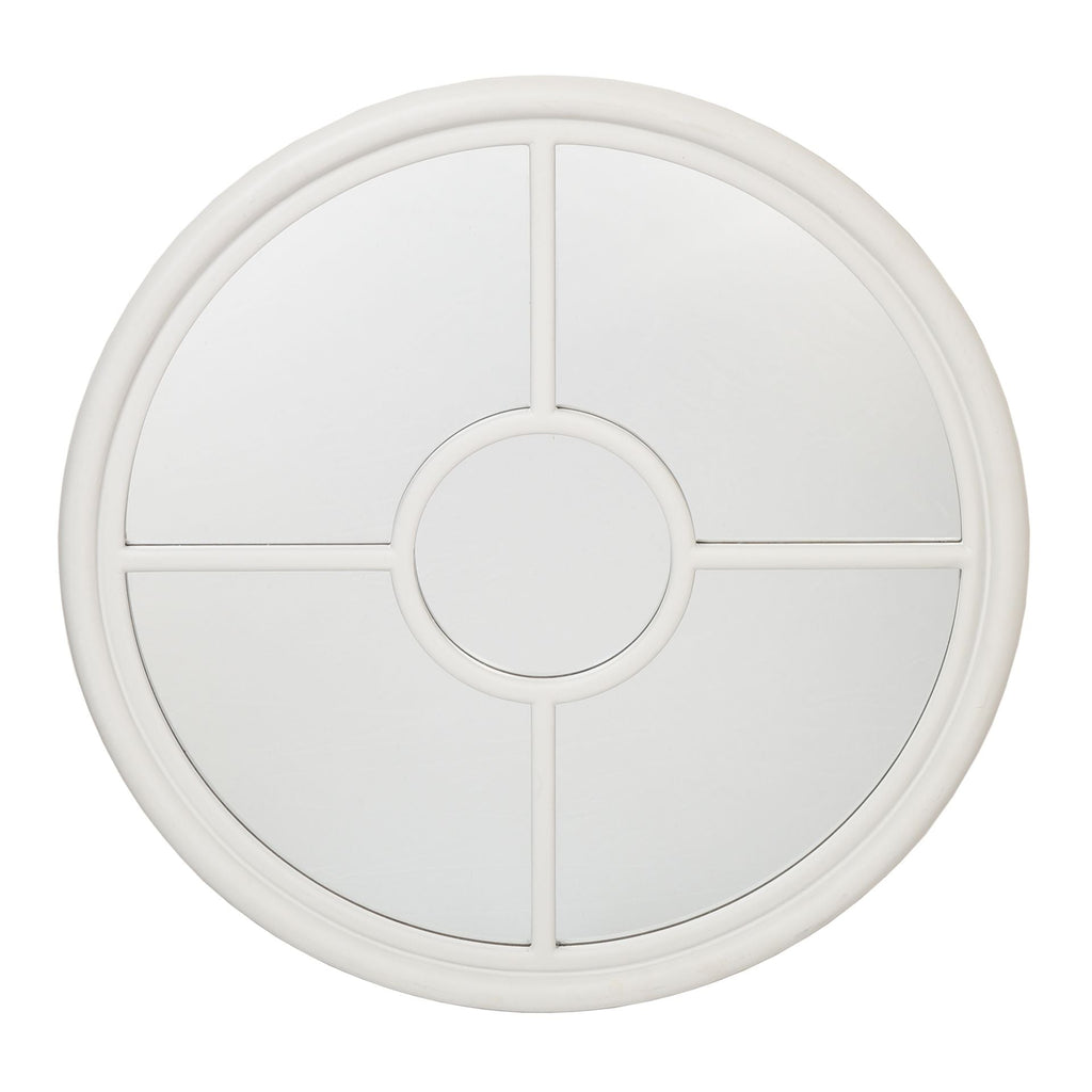 Soft White Natural Round Porthole Style Mirror - Lulu Loves Home - Furniture And Mirrors
